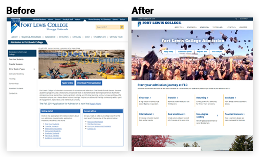 Admissions Requirements before/after (FLC)