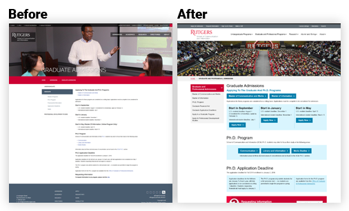Graduate Requirements before/after (Rutgers SC&I)