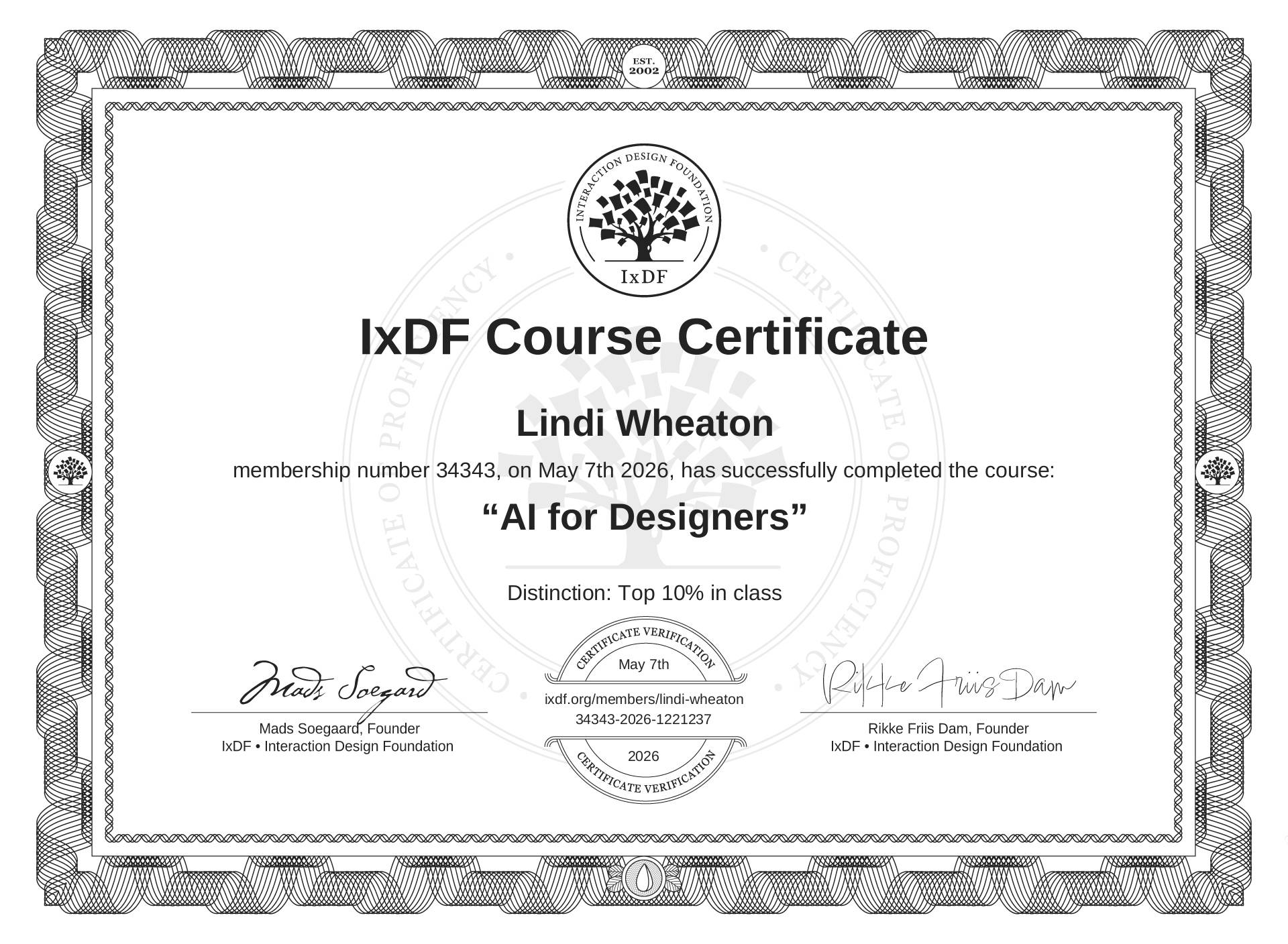 AI for Designer Certification