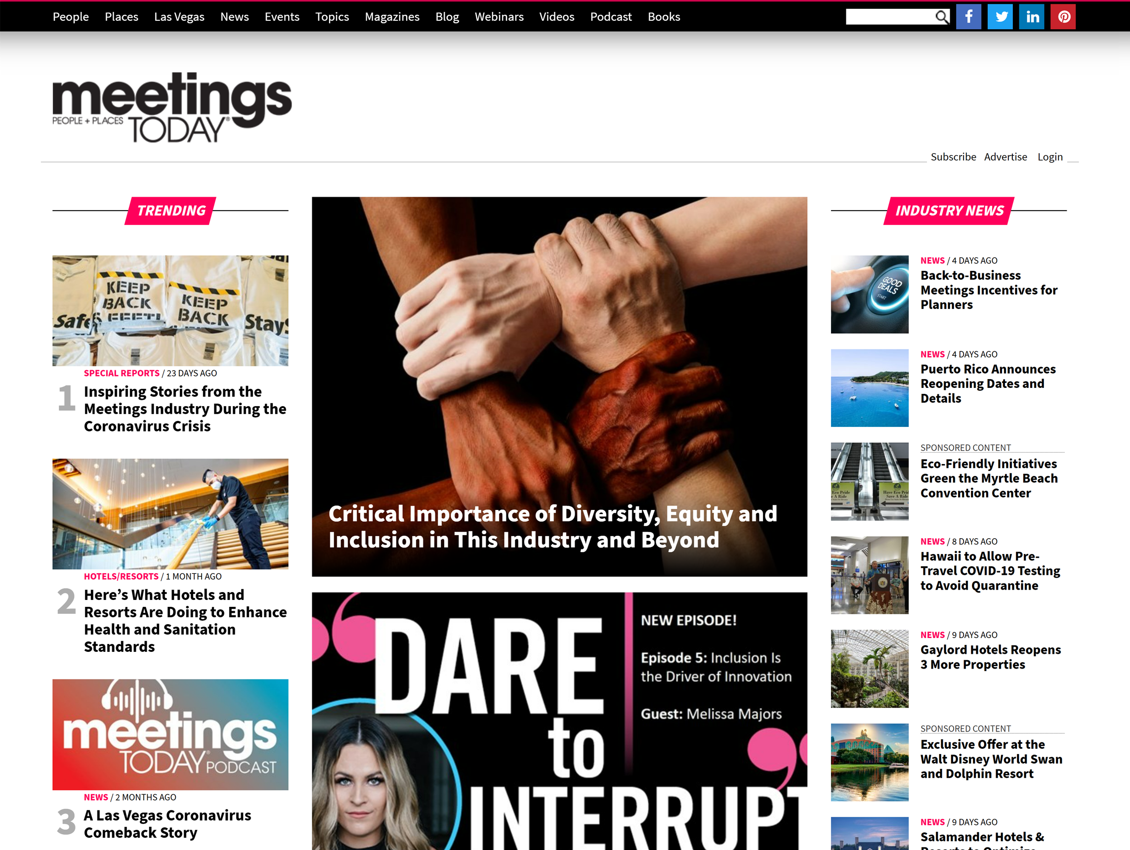 Screenshot of the award-winning website designed by Lindi Wheaton